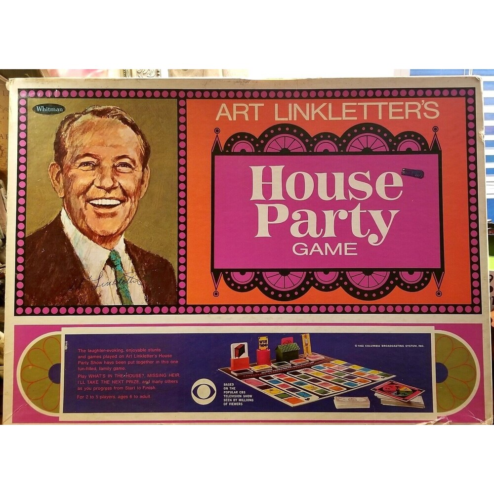 1968 Art Linkletter's House Party Game Incomplete For Parts or Display